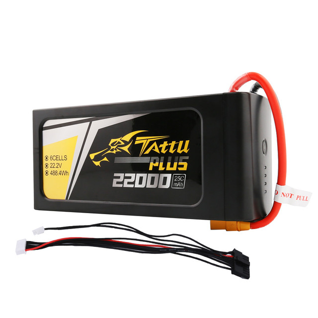 Tattu_25000mah_25C Tattu Plus 22000mAh 6S 25C 22.8V Lipo Battery Pack with XT90S